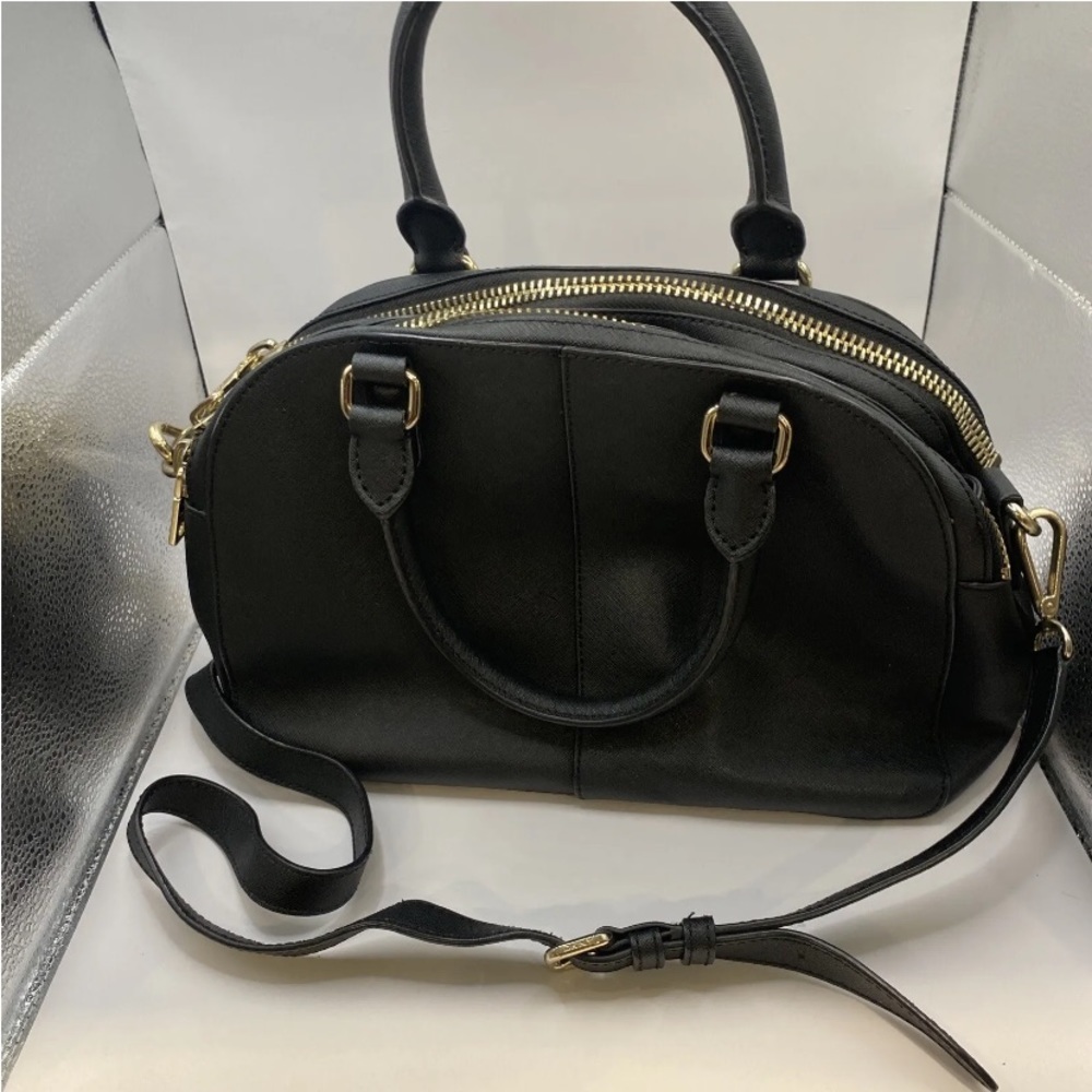 DKNY Black Textured Top Zip Tote Handbag - Picture 2 of 16